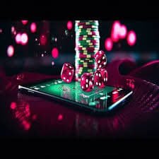 Studio kasino langsung Lightning Dice di platform ktvtogel menampilkan dealer dan tiga dadu dalam wadah transparan